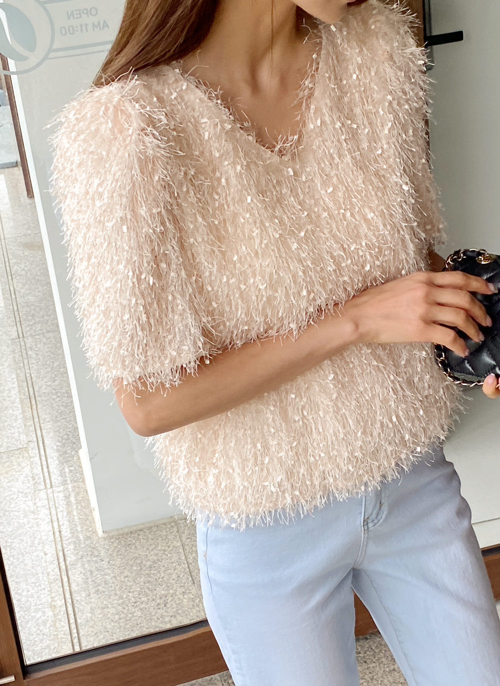 Vネックシャギーブラウス | レディースファッション通販 - DHOLIC 