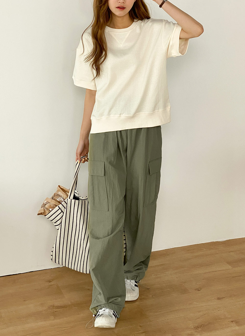 カーゴパンツ IONSEOUL NERDY PEACH COTTON CARGO PANTS (6colors) 4JH033 セール】Linen easy cargo pants（カーゴパンツ）｜FIKA