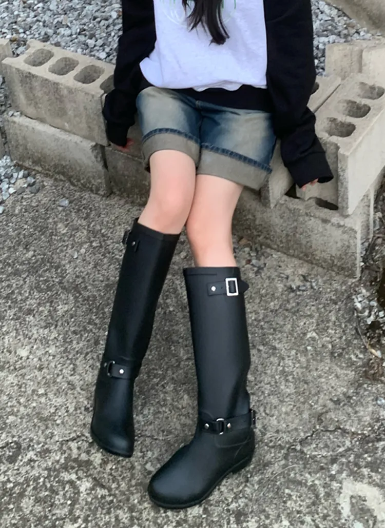 バックルロングレインブーツ | レディースファッション通販 - DHOLIC 