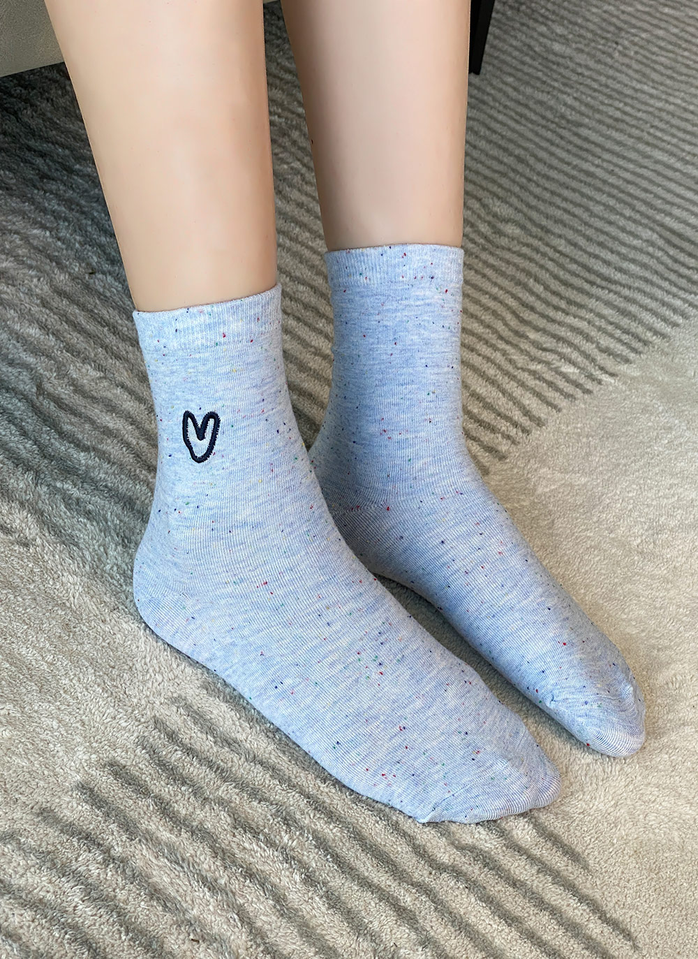 ハート刺繍カラーネップソックス | DHOLIC | 詳細画像9