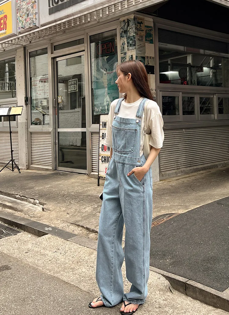 ワイドデニムサロペットパンツ | レディースファッション通販 - DHOLIC
