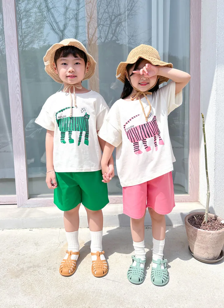 タイガー半袖Tシャツ&ショートパンツSET | 詳細画像1
