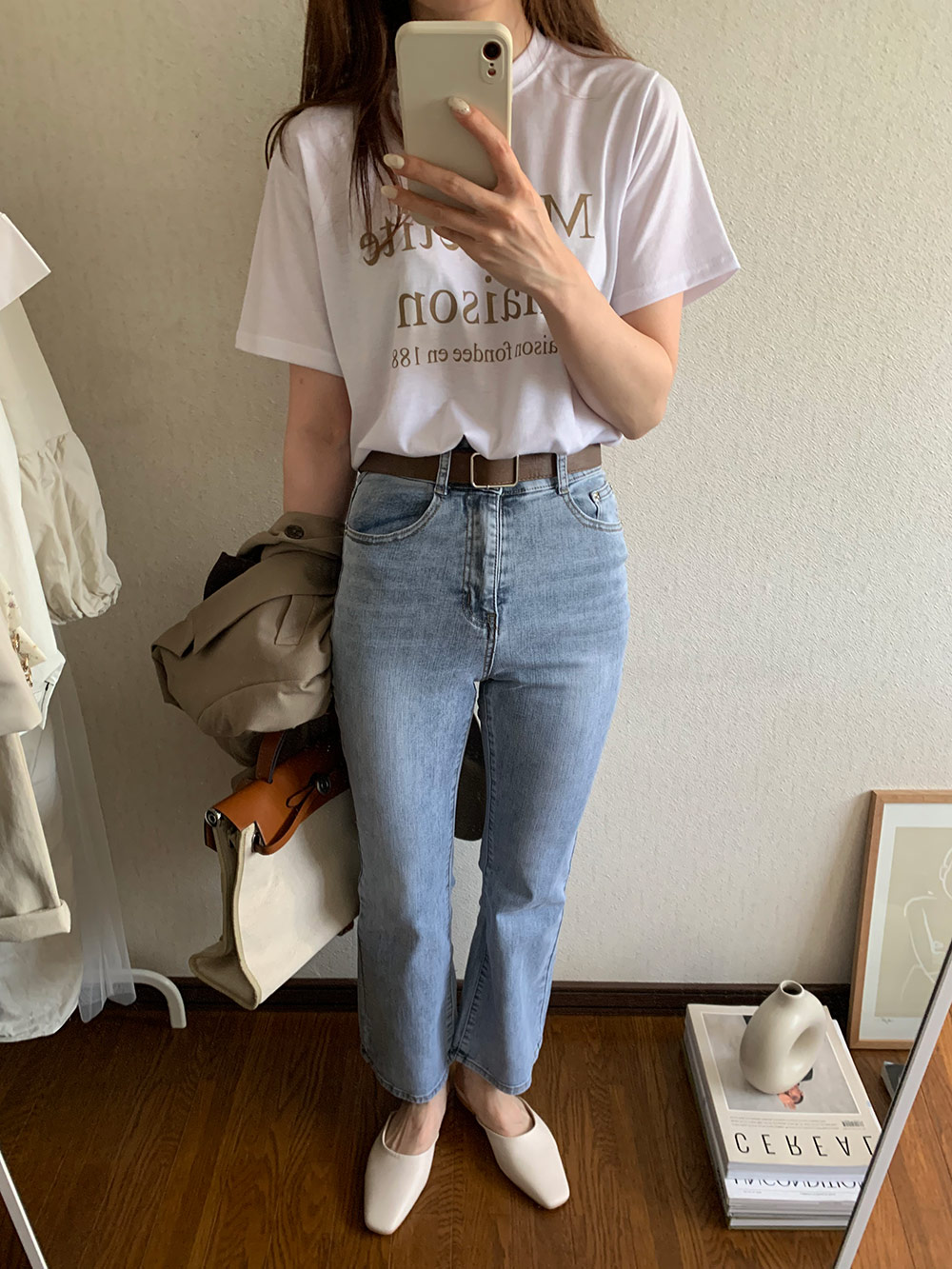 ハイウエストブーツカットデニムパンツ | レディース
