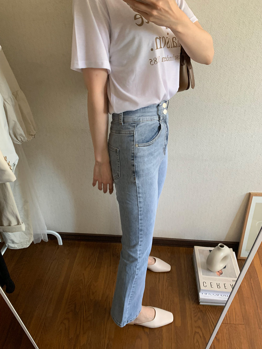 ハイウエストブーツカットデニムパンツ | レディース