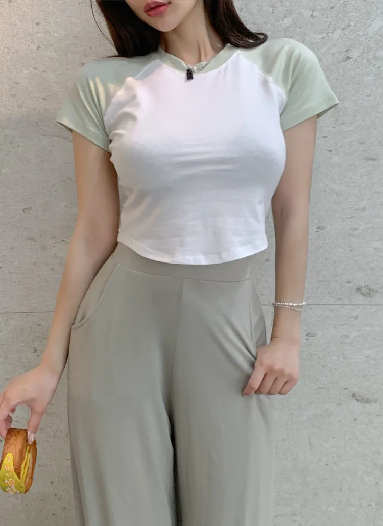 配色ラグランスリーブTシャツ | lilyti | 詳細画像1