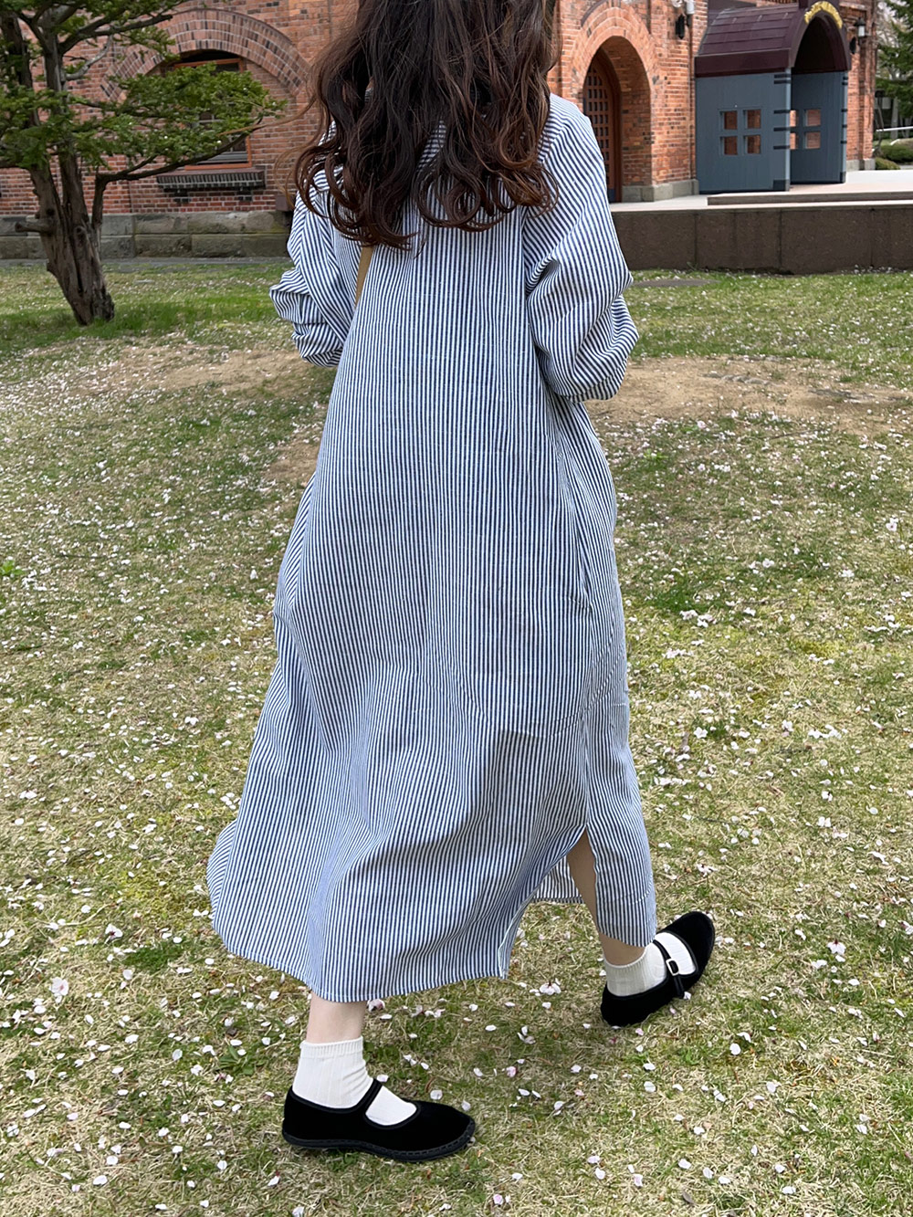 ストライプシャツワンピース | レディースファッション通販 - DHOLIC
