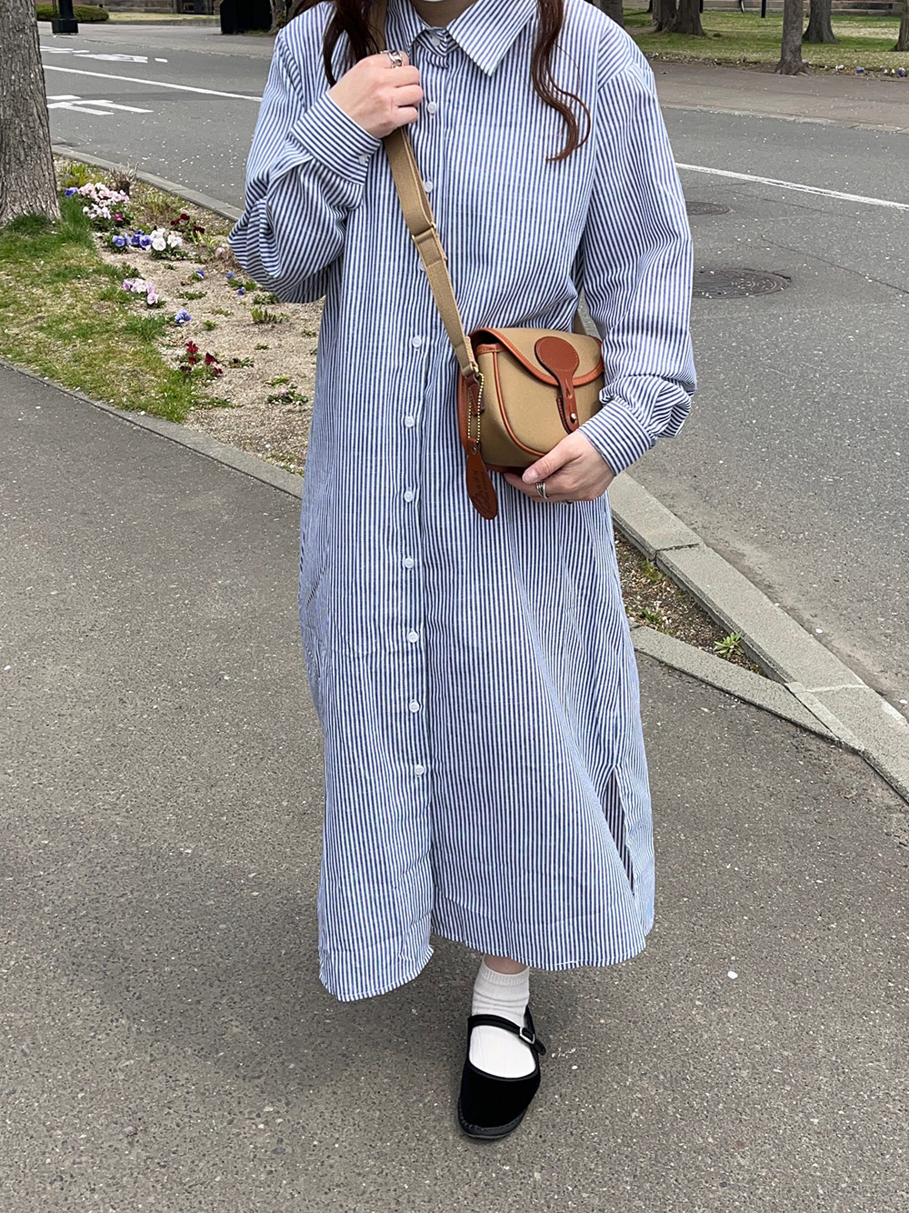 ストライプシャツワンピース | レディースファッション通販 - DHOLIC
