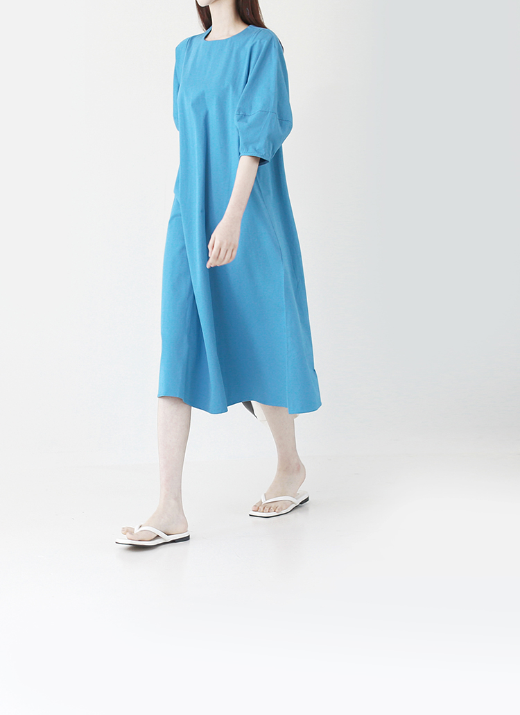 バルーンスリーブAラインワンピース | レディースファッション通販