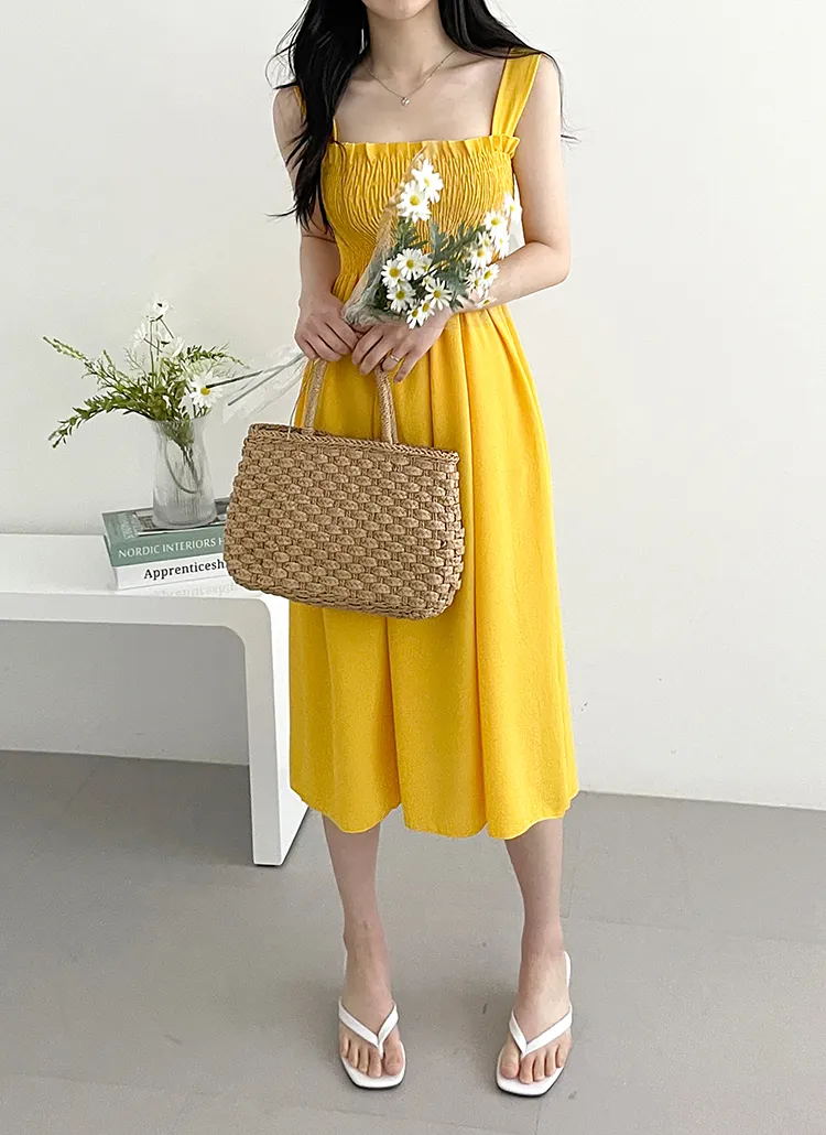 シャーリングシフォンフレアワンピース | classicblanc | 詳細画像1