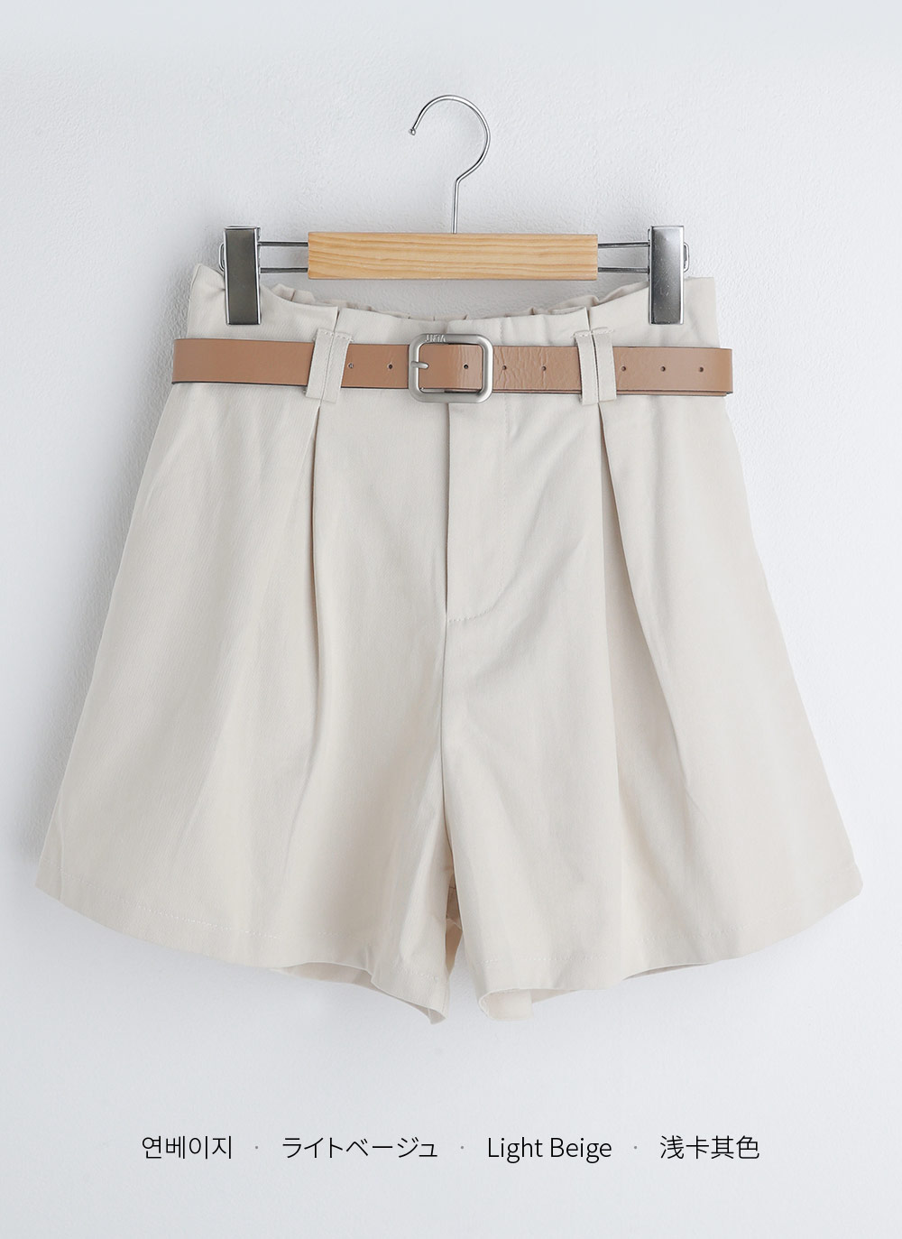 ベルト付タックショートパンツ | レディースファッション通販