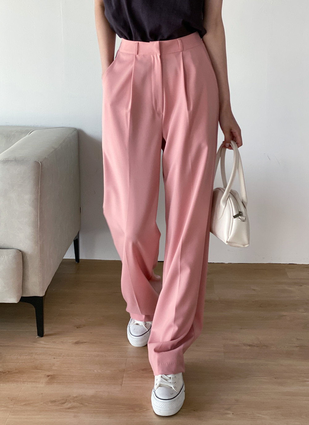希少 LADMUSICIAN 上質 ワンタック スラックスパンツ HANNE スラックス パンツ ワンタックワイドスラックス