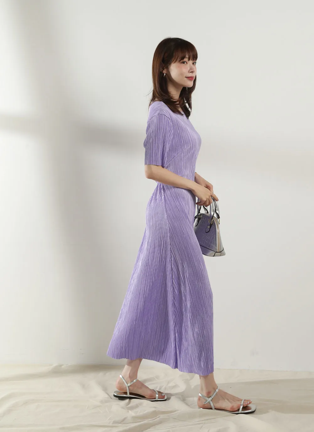 202307＊PURESS＊プリーツスカート/ツイードオフショルダードレスbkM  