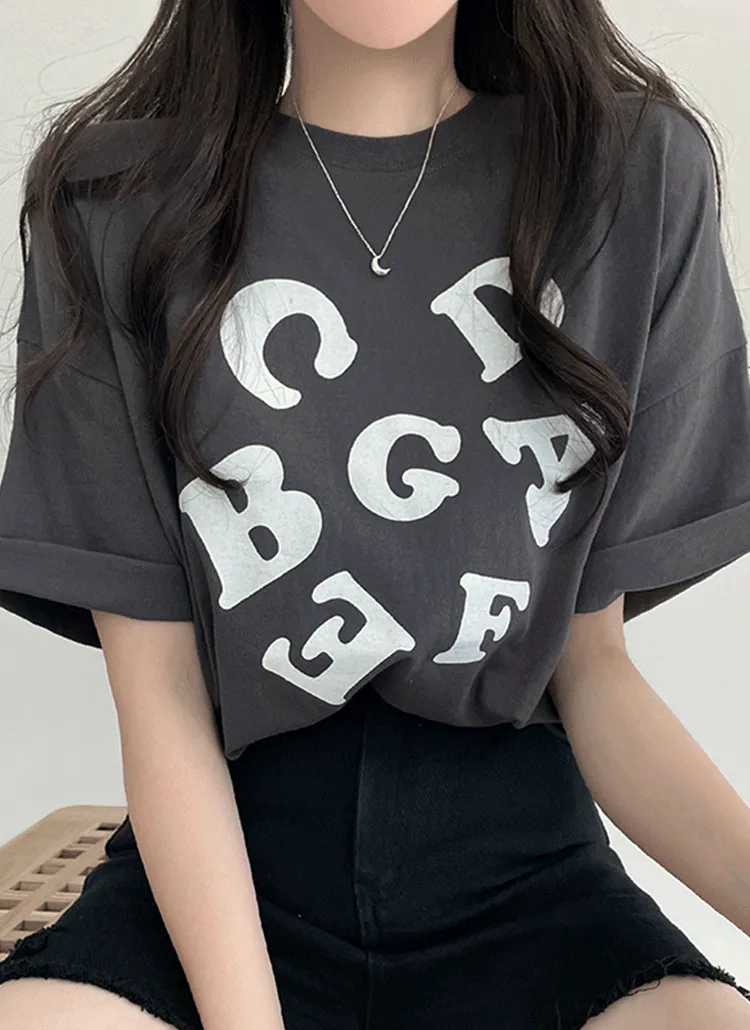 アルファベット半袖Tシャツ | peelrang | 詳細画像1