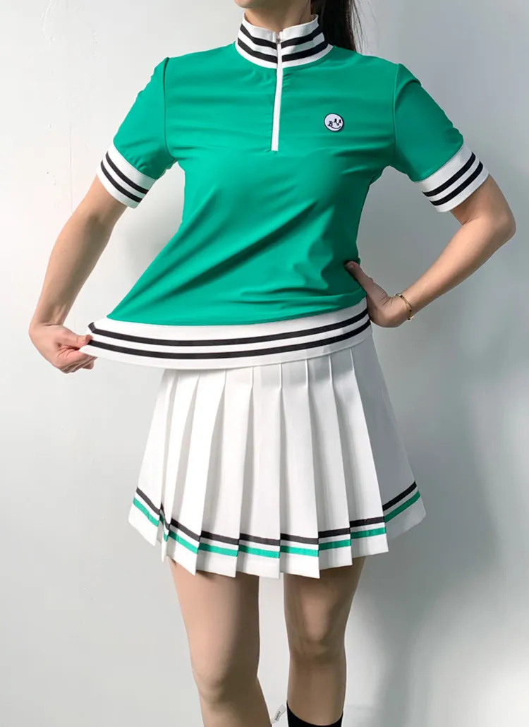 スマイルポイントハーフネックTシャツ | voer | 詳細画像1