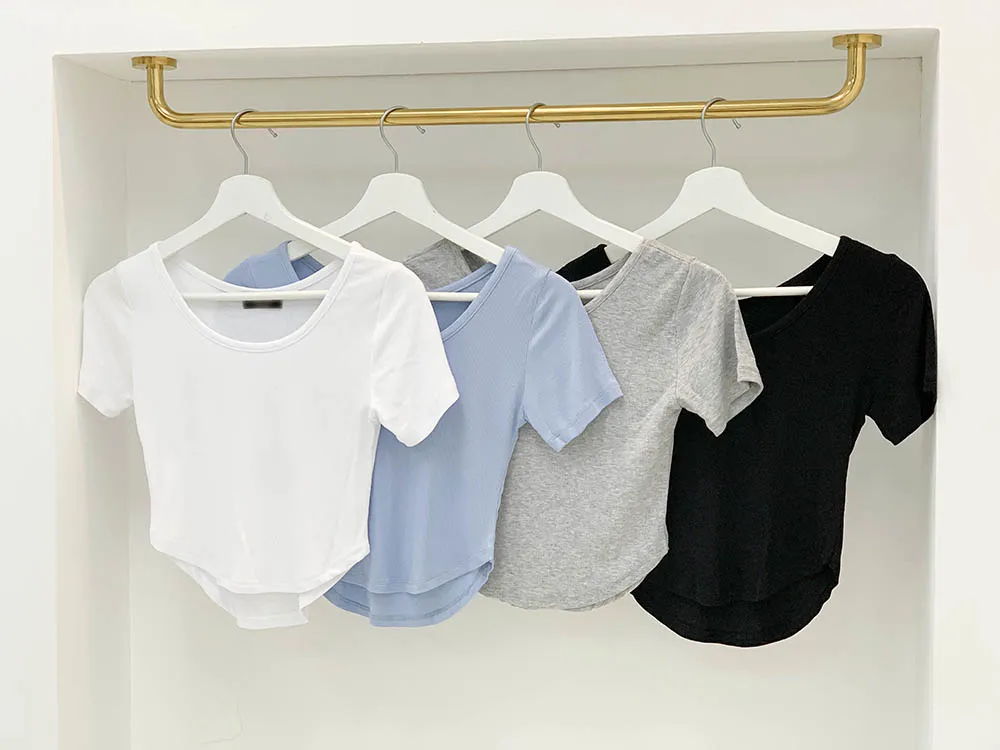 Uネックスリム半袖Tシャツ | audreybubble | 詳細画像26