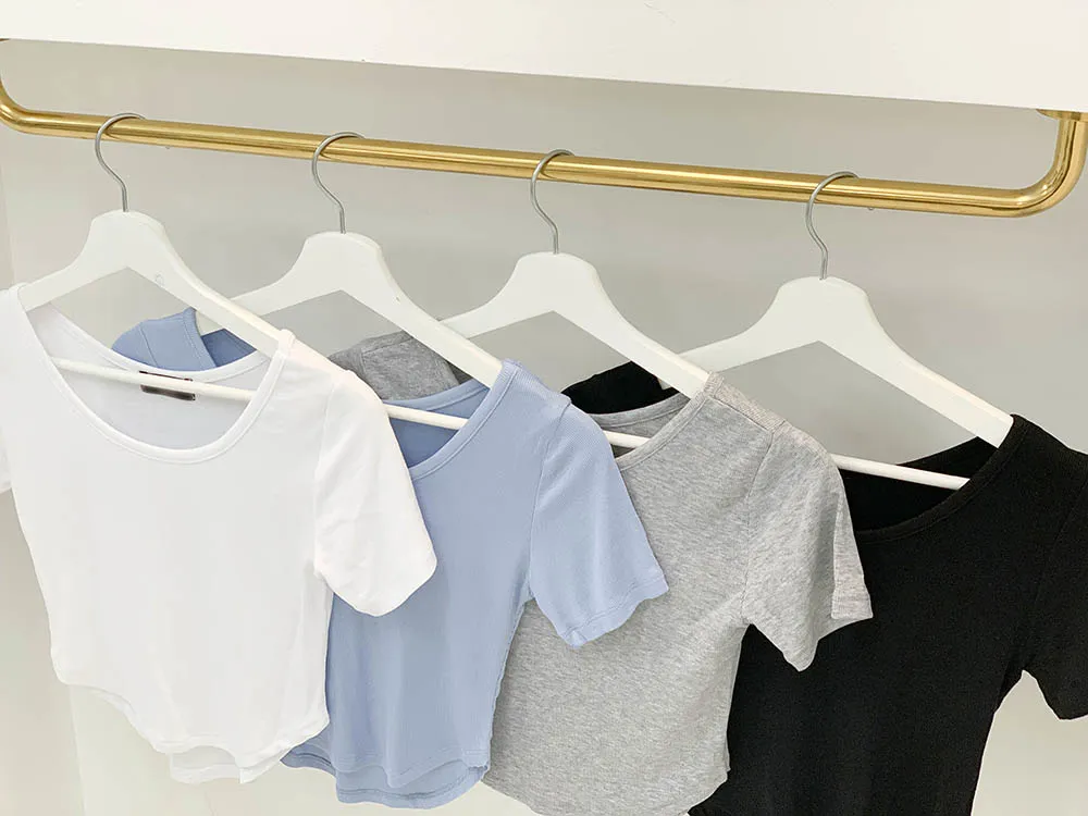 Uネックスリム半袖Tシャツ | audreybubble | 詳細画像27
