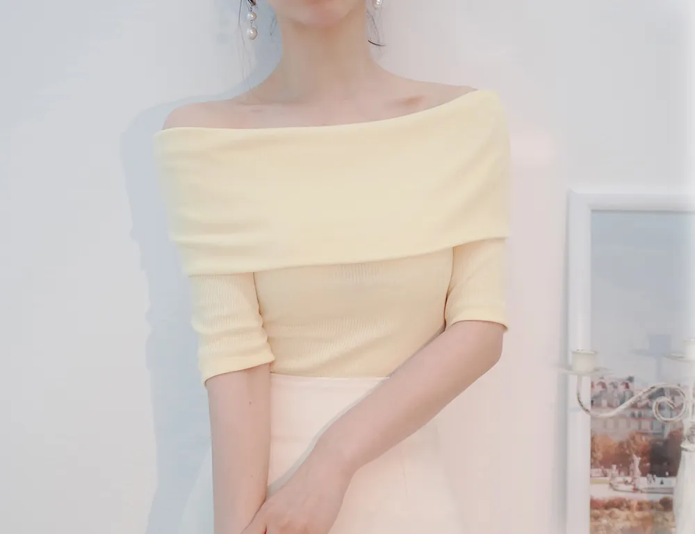 ワイドフラップオフショルTシャツ | audreybubble | 詳細画像11