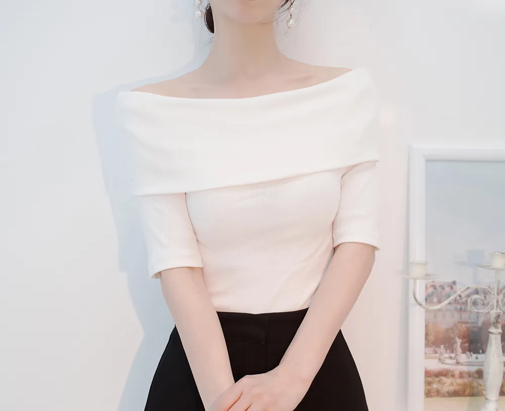 ワイドフラップオフショルTシャツ | audreybubble | 詳細画像19