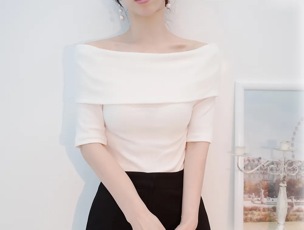 ワイドフラップオフショルTシャツ | audreybubble | 詳細画像20