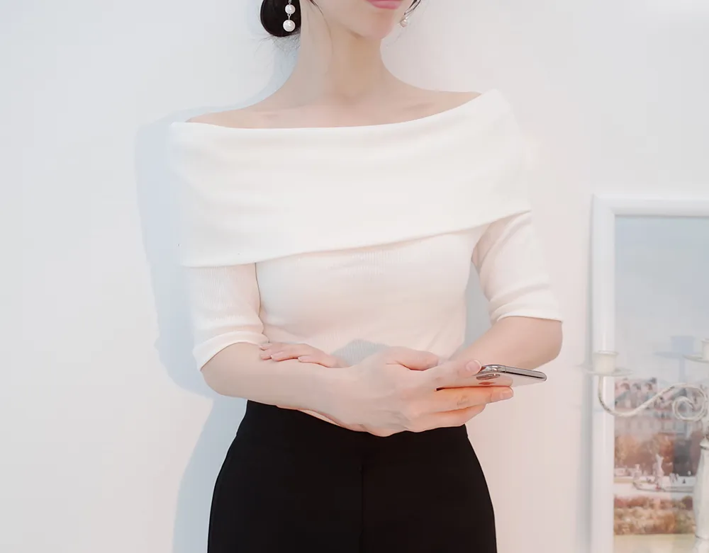 ワイドフラップオフショルTシャツ | audreybubble | 詳細画像21