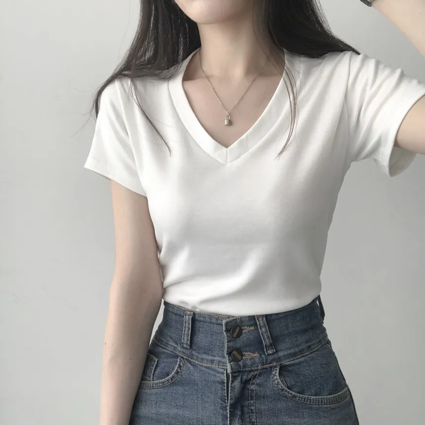 Vネック半袖Tシャツ | lilisense | 詳細画像4