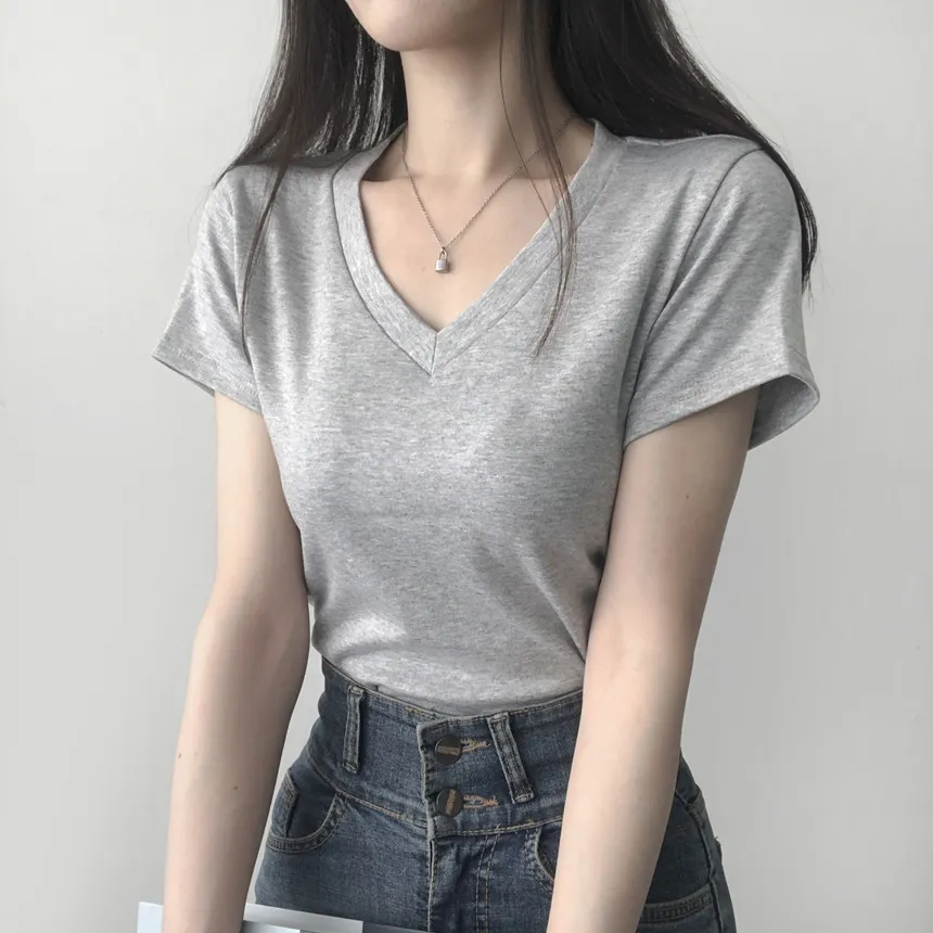 Vネック半袖Tシャツ | lilisense | 詳細画像8