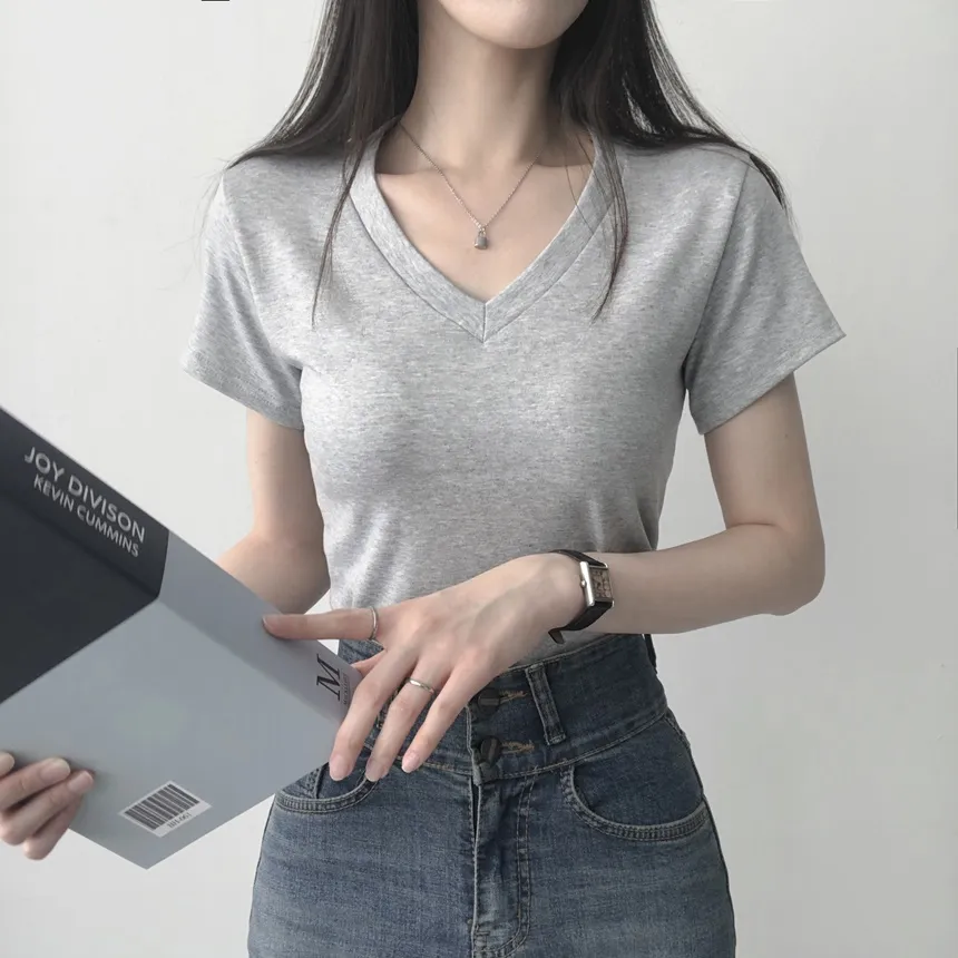 Vネック半袖Tシャツ | lilisense | 詳細画像11