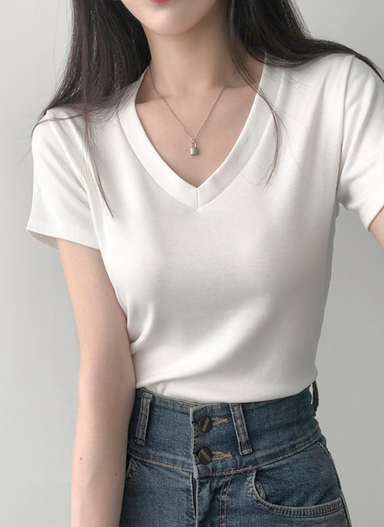 Vネック半袖Tシャツ | レディースファッション通販 - DHOLIC