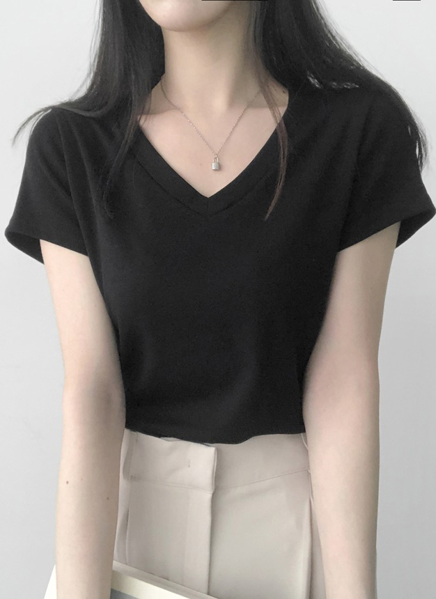 Vネック半袖Tシャツ | レディースファッション通販 - DHOLIC