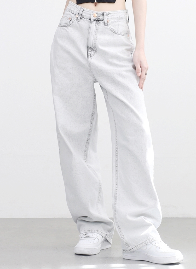 アイスグレーワイドデニムパンツ | レディースファッション通販 - DHOLIC
