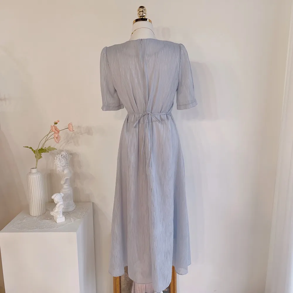Vネックシャーリングシフォンパフワンピース | mirangmirang | 詳細画像24