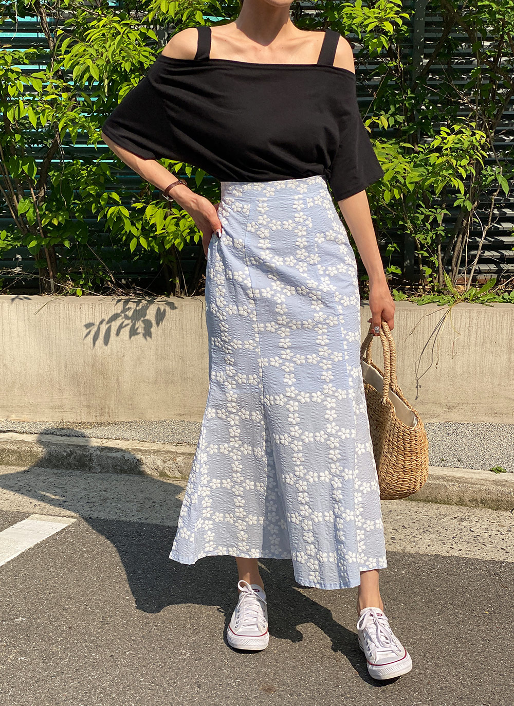 花柄刺繍マーメイドスカート[ta022] | stemily.org