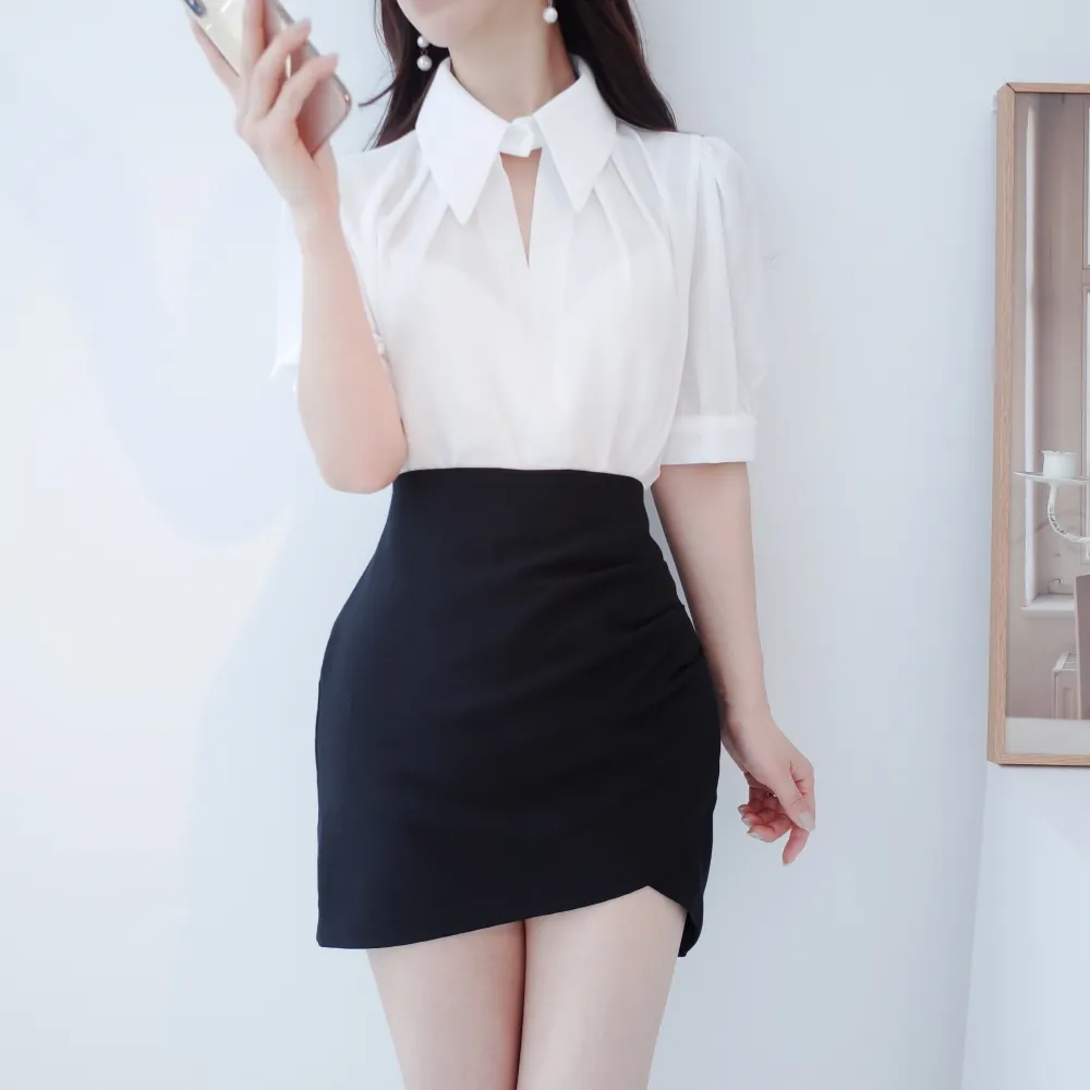 パフスリーブシフォンブラウス | audreybubble | 詳細画像6
