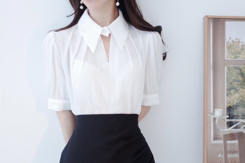 CHLOÉ レース シフォン パフスリーブ リボン ブラウス 34 CHLOÉ