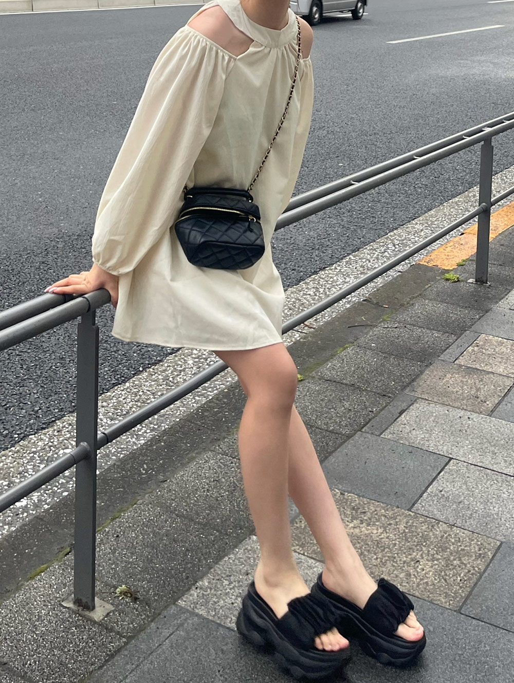 シャーリング厚底サンダル | 詳細画像8