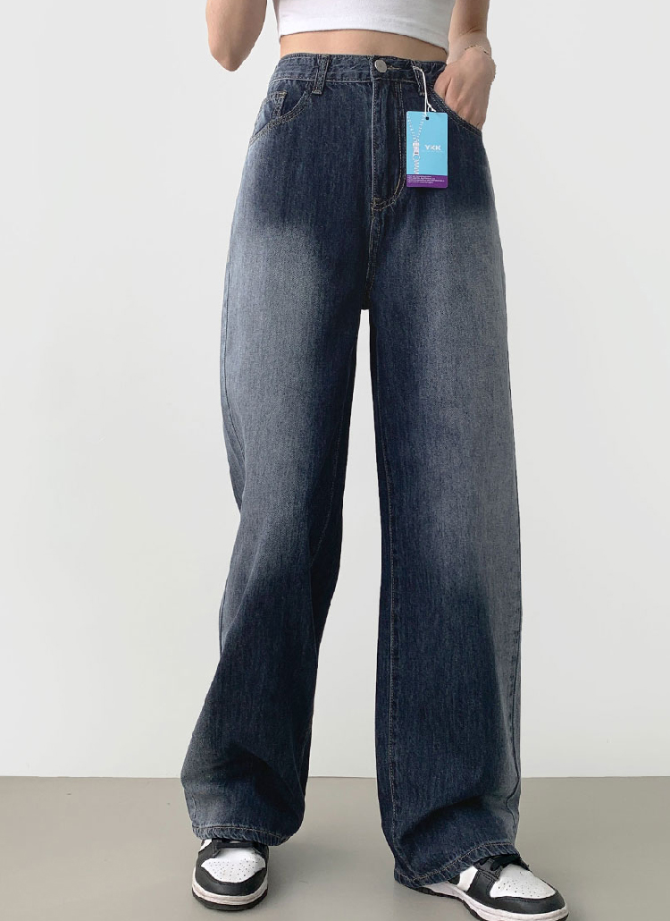 3TYPEハイウエストワイドデニムパンツ | レディースファッション通販