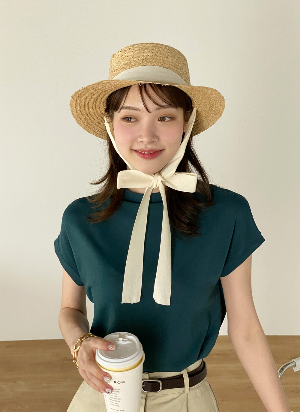 RAFFIA PATTERN CROCHET HAT(ONESIZE NATURAL): ハット｜帽子