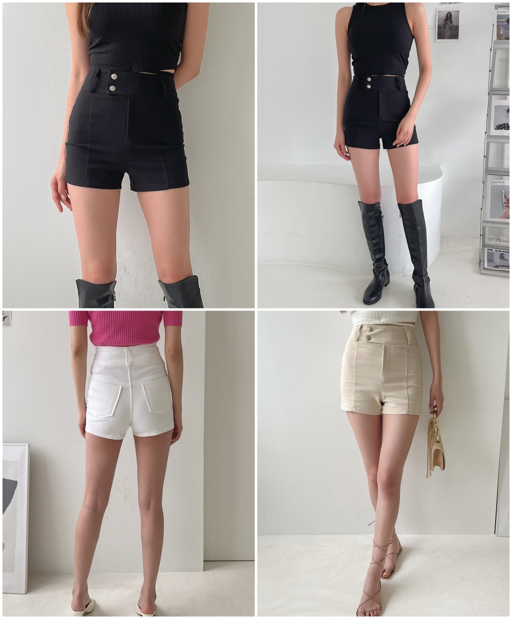 ツーボタンハイウエストショートパンツ | レディースファッション通販