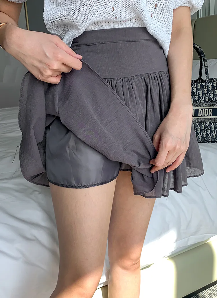 パンツ裏地シフォンスカート | minagram | 詳細画像1
