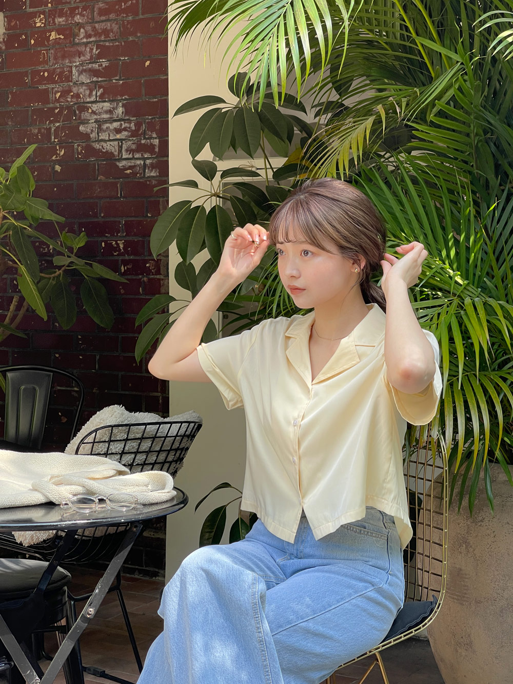 春夏◆AcneStudio◆コットンボイルクロップドシャツ トロンプイユ36 クロップドシャツ | レディースファッション通販 - DHOLIC