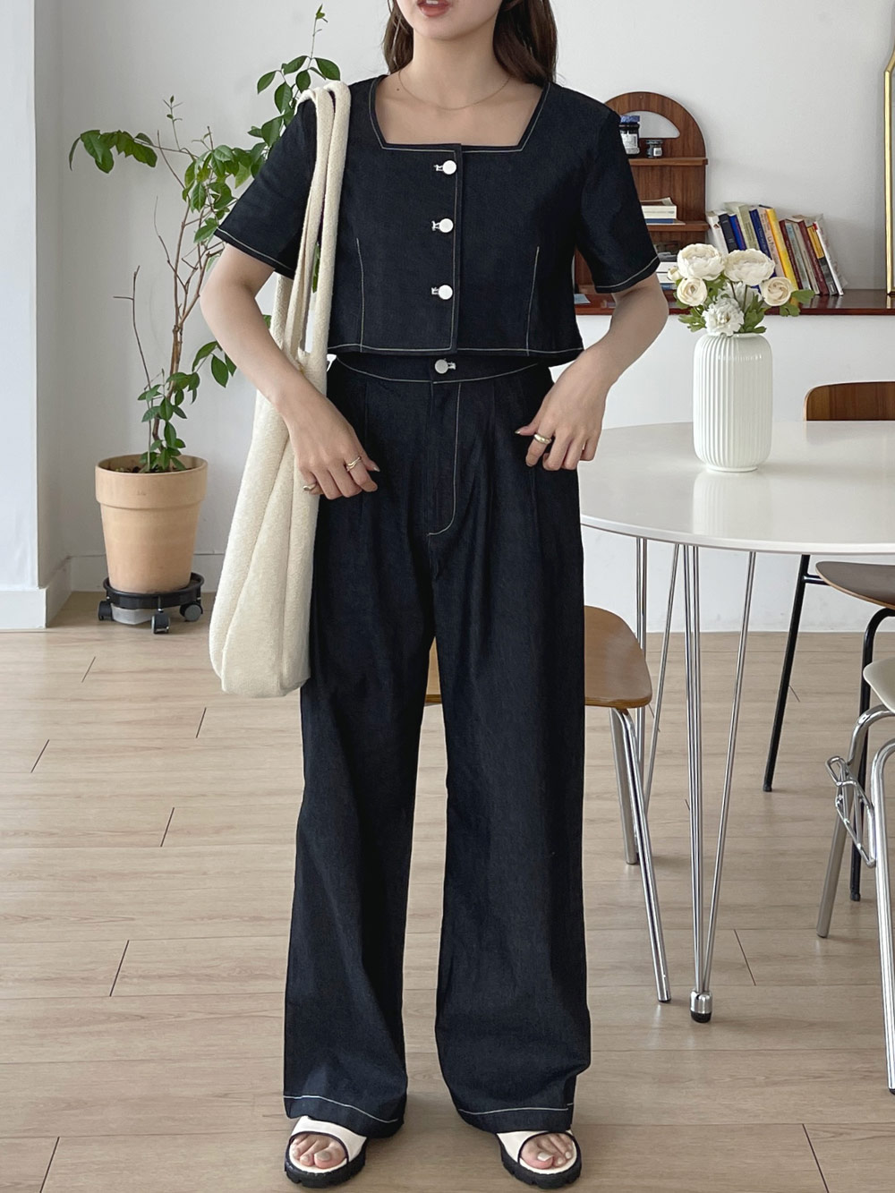 ー品販売 RIELLE riche デニムセットアップ 【Denim set up】 ロングワンピース - www.global