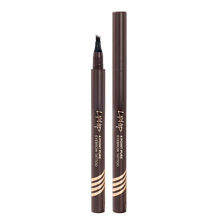 リップヒップ] 4Pointピュアアイブロウタトゥーペン（#01 DARK BROWN