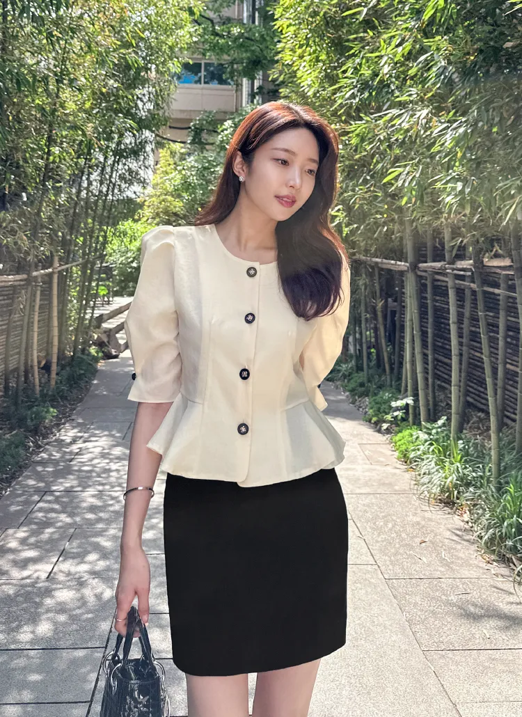 ラッフルペプラムブラウス | timelady | 詳細画像1