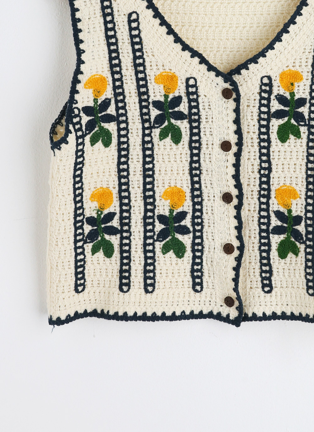 MURRAL 花柄刺繍 ニットベスト Fサイズ 花柄刺繍ニットベスト | レディースファッション通販 - DHOLIC