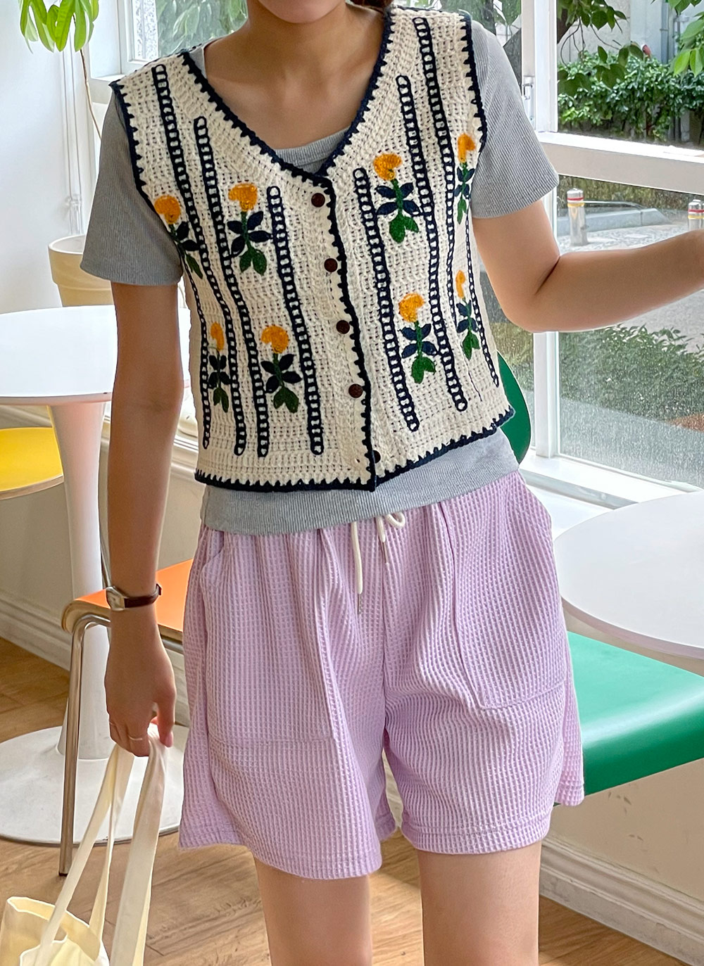 MURRAL 花柄刺繍 ニットベスト Fサイズ 花柄刺繍ニットベスト | レディースファッション通販 - DHOLIC
