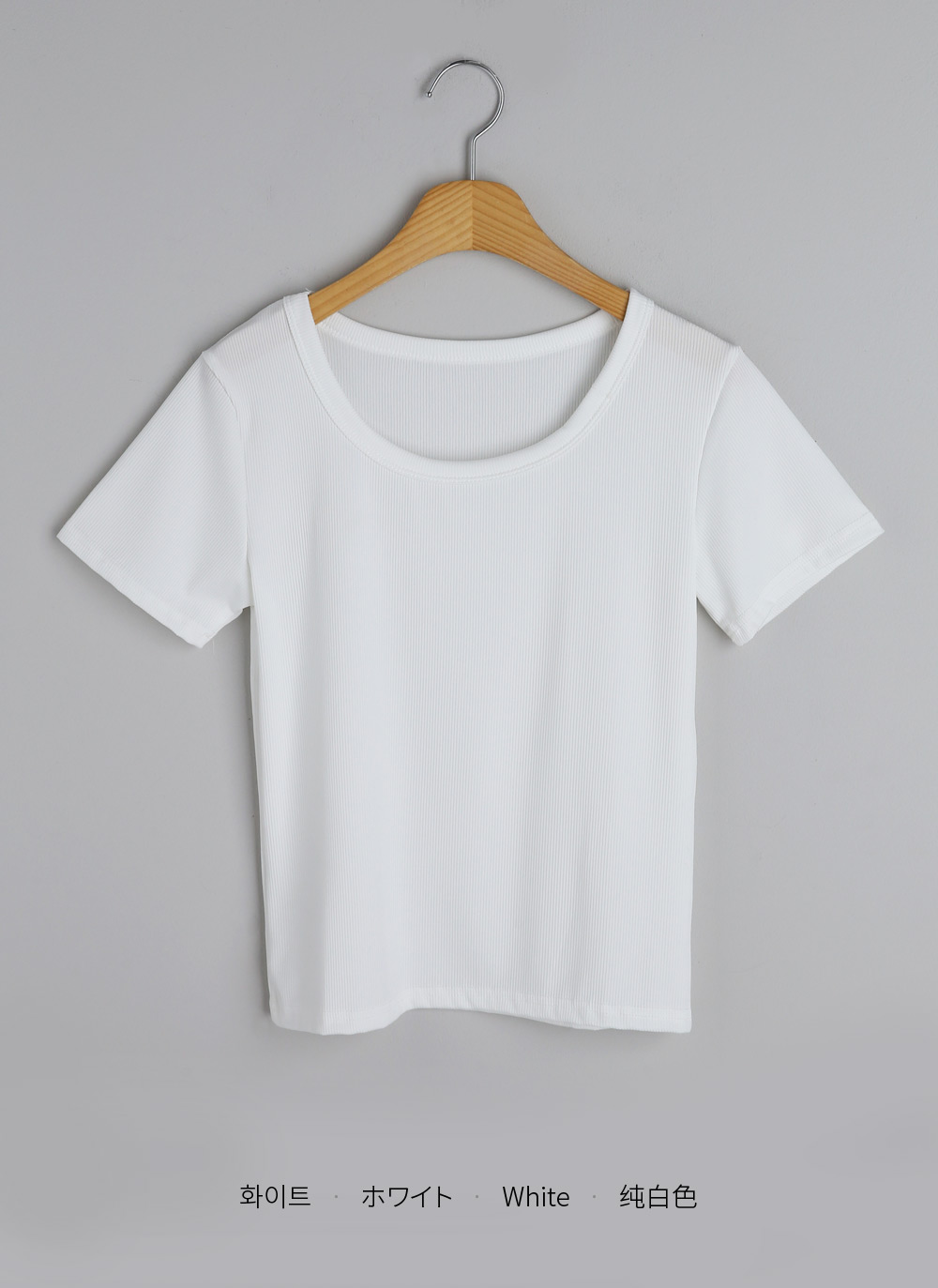 リブラウンドネック半袖Tシャツ | DHOLIC | 詳細画像26