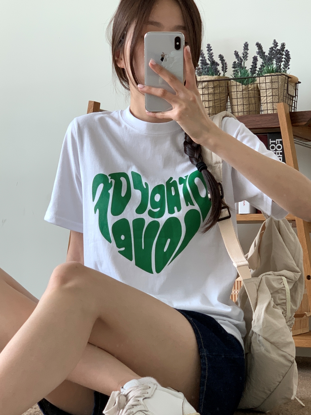 配色ハートロゴTシャツ | レディースファッション通販 - DHOLIC