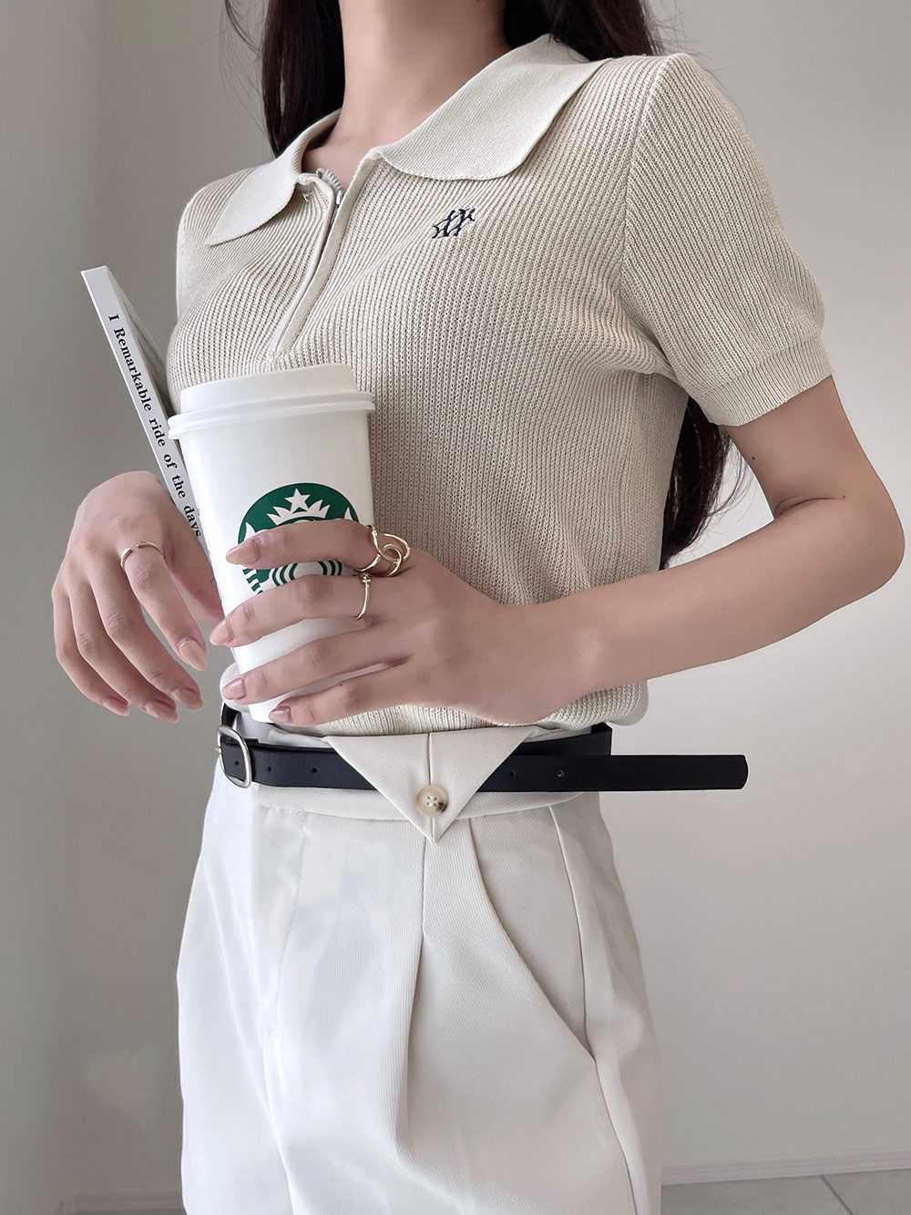 【新品タグ付】HORN GARMENT ハイネックハーフジップシャツ ロゴ刺繍 ロゴ刺繍ハーフジップスウェット | Chrome Hearts