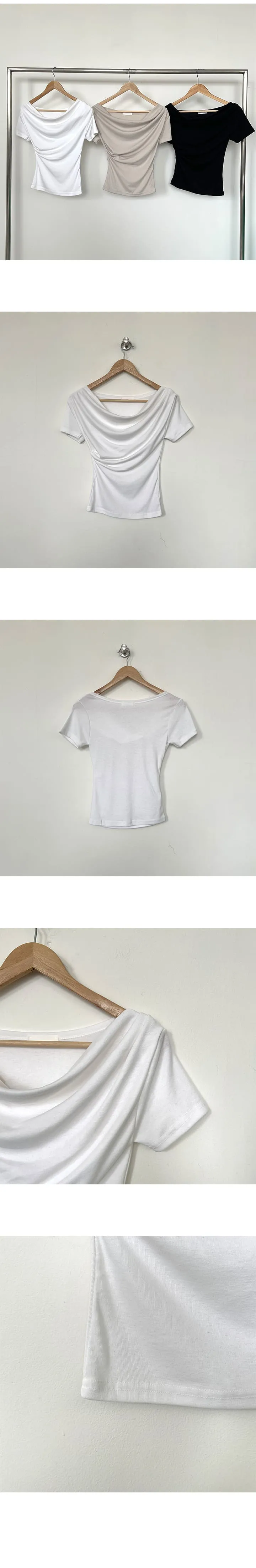 ドレープネック半袖Tシャツ | creamsugar | 詳細画像4