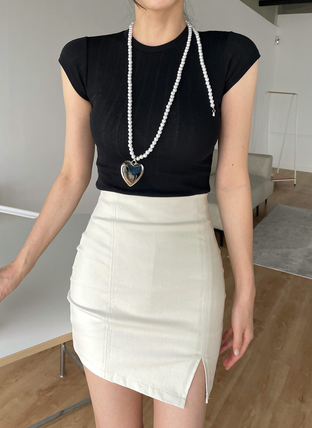 キャップスリーブリブTシャツ | DHOLIC | 詳細画像6